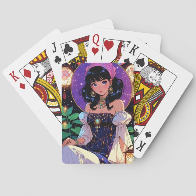 Baralho Cartas de Jogar de Anime Místico (Verso)