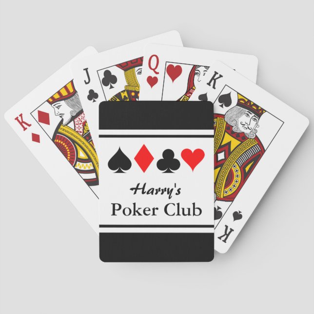 Baralho Cartas de jogar de clube de pôquer personalizadas  (Verso)