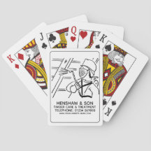 Cartas de Jogar de Cuidado com Madeira & Tratament