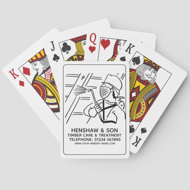 Baralho Cartas de Jogar de Cuidado com Madeira & Tratament (Verso)