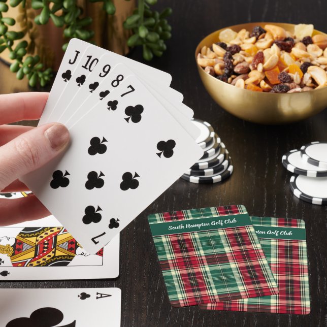 Baralho Cartas de Jogar de Golfe com Tartan Escocês – Pers (In situ)