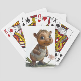 Baralho Cartas de Jogar de Hipopótamo Bebê