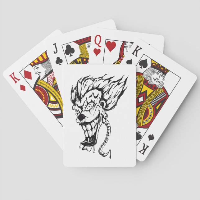 Baralho Cartas de Jogar de Pôquer de Palhaço Mau (Verso)