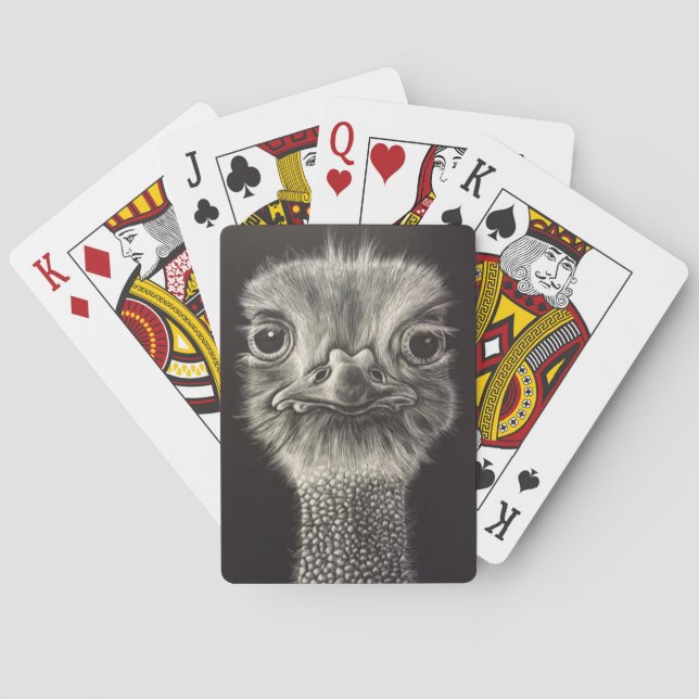 Baralho cartas de jogar do avestruz Ozzy (Verso)