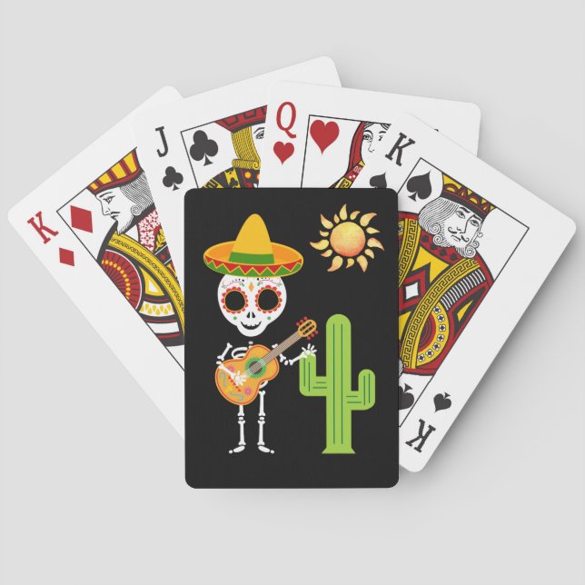 Baralho Cartas de Jogar do Dia dos Mortos (Verso)