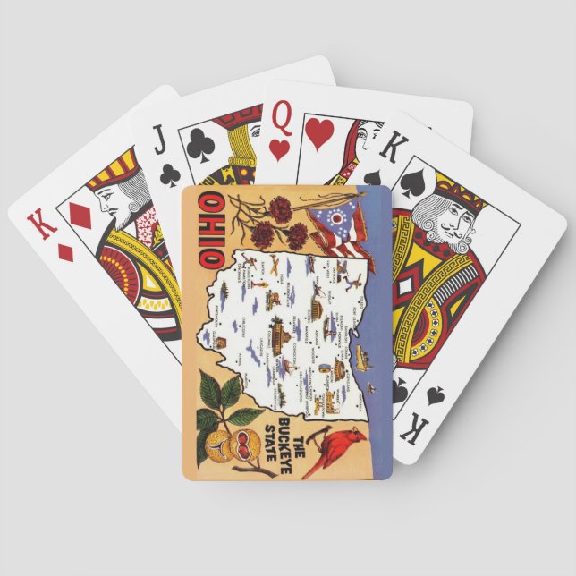 Baralho Cartas de Jogar do Estado Ohio Buckeye (Verso)