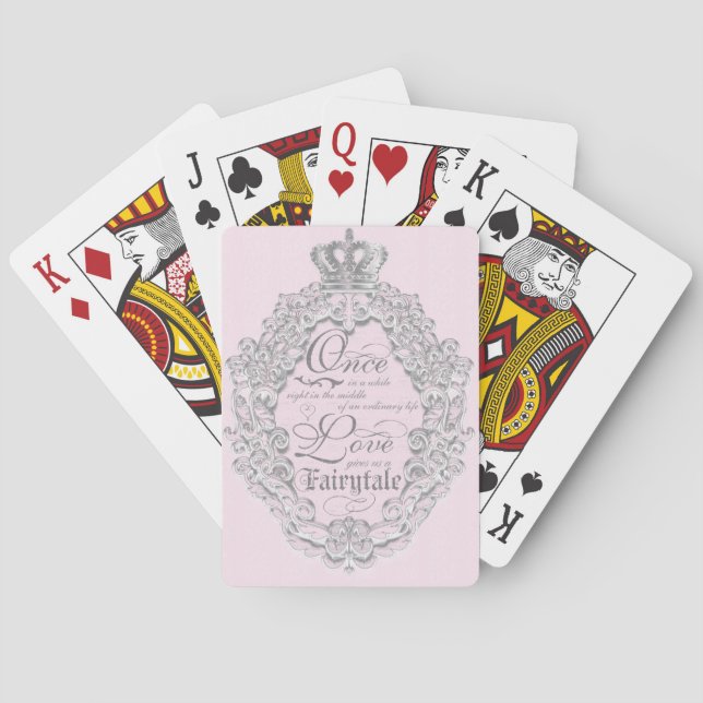Baralho Cartas de Jogar FAIRYTALE Vintage Rosa Princesa (Verso)