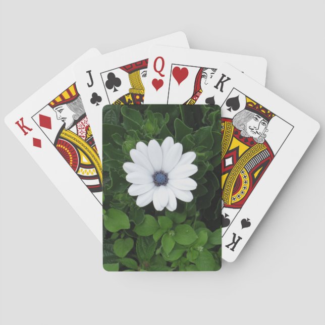 Baralho Cartas de jogar Flor Branco (Verso)