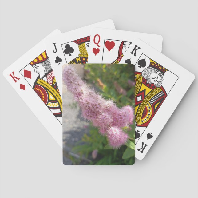 Baralho Cartas de Jogar Florais de Flor de Astilbe Rosa pa (Verso)