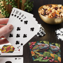 Baralho Cartas de Jogar Folhas de Lagarto & Cor 