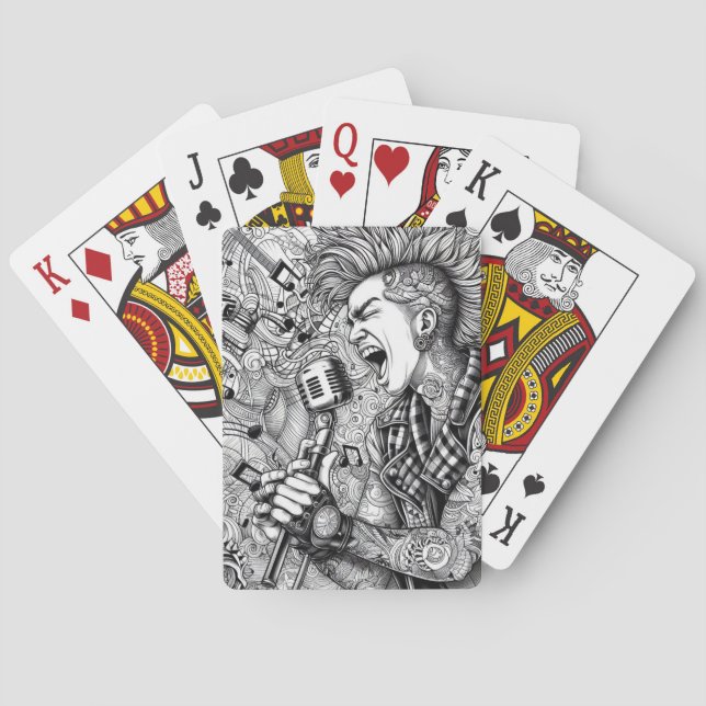 Baralho Cartas de Jogar Glam Punk Rock Rockabilly (Verso)