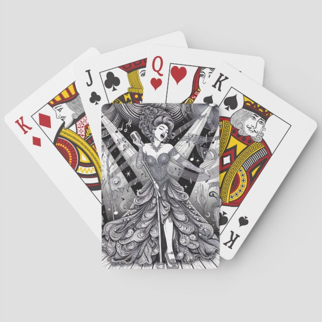 Baralho Cartas de Jogar Glam Punk Rock Rockabilly (Verso)