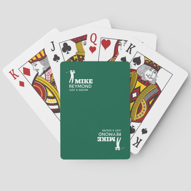Baralho Cartas de Jogar Golf Green para um Golfista (Verso)