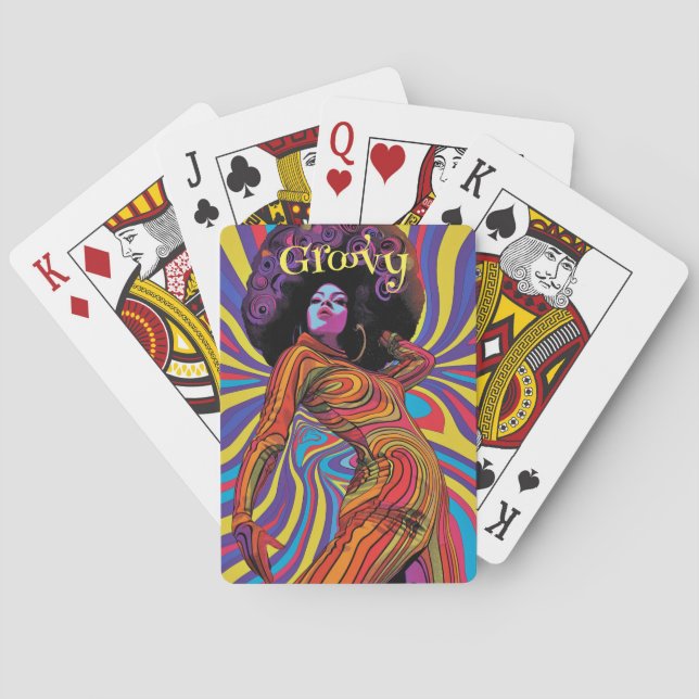 Baralho Cartas de Jogar Groovy Retro (Verso)
