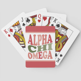 Baralho Cartas de Jogar Groovy Retro Alpha Chi Omega