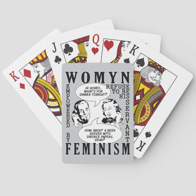 Baralho Cartas de jogar Humor Retrofeminista (Verso)