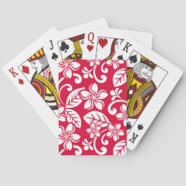 BARALHO CARTAS DE JOGAR ILHA PLUMERIA (MORANGO VERMELHO)