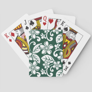 BARALHO CARTAS DE JOGAR ILHA PLUMERIA (VERDE FLORESTA)