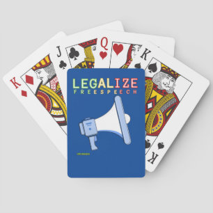 Baralho cartas de jogar "LEGALIZE LIVRE DISCURSO"