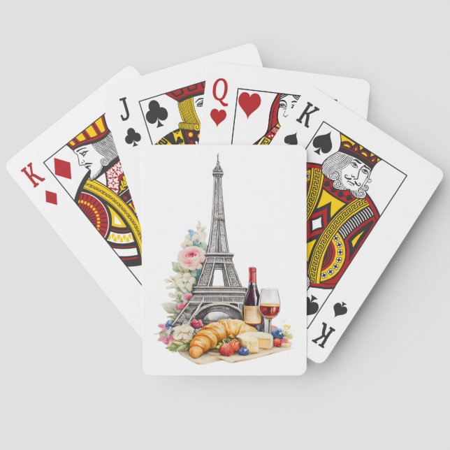 Baralho Cartas de Jogar Paris França (Verso)