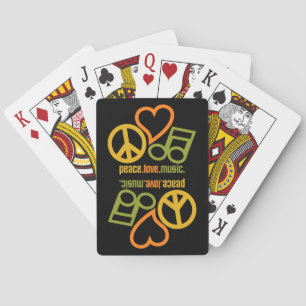 Baralho Cartas de jogar Peace-Love-Music