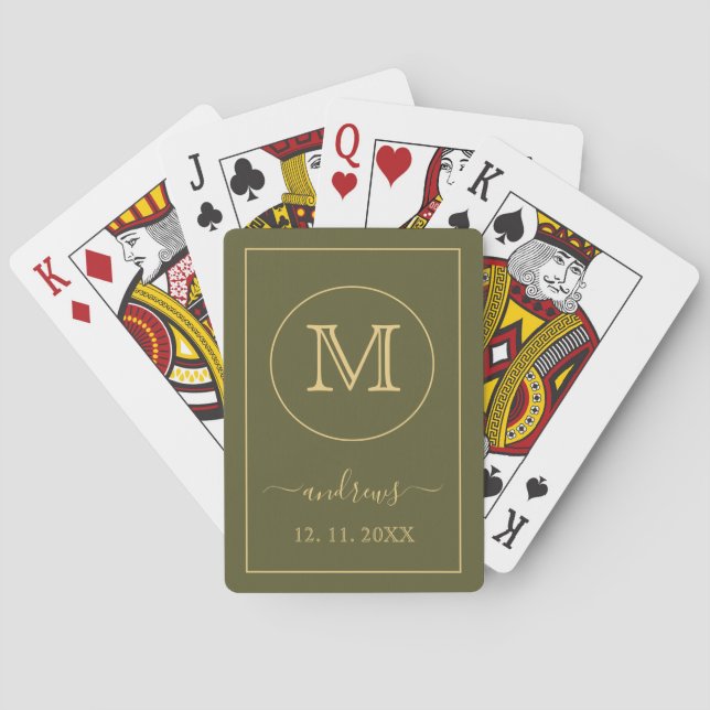 Baralho  Cartas de Jogar Personalizadas com Monograma e No (Verso)