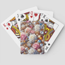 Baralho Cartas de Jogar Personalizadas Rosa e Joias