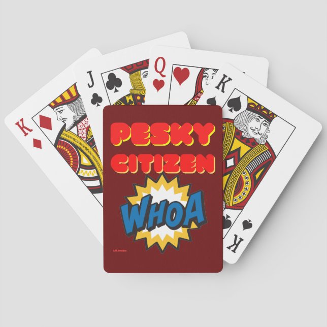 Baralho cartas de jogar "PESKY CITIZEN" (Verso)