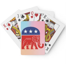 Cartas de Jogar Políticas do Elefante Republicano