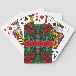 Baralho Cartas de jogar Red Floral Kaleidoscope 