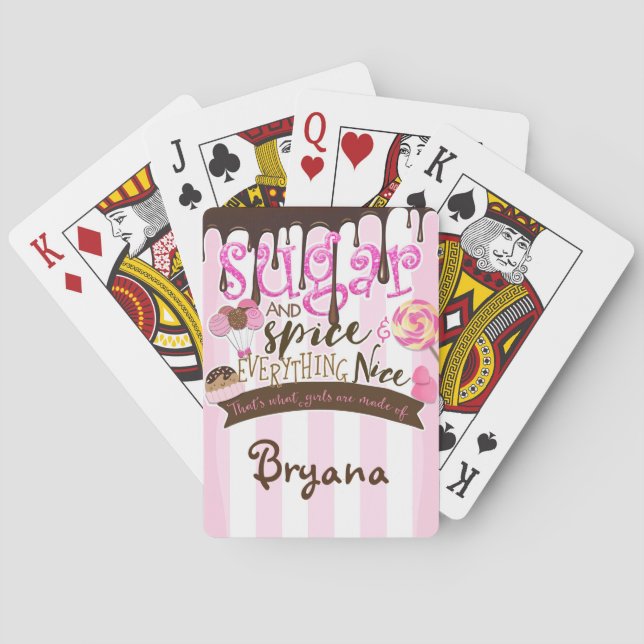 Baralho Cartas de Jogar Rosa Personalizadas do Sugar & Spi (Verso)