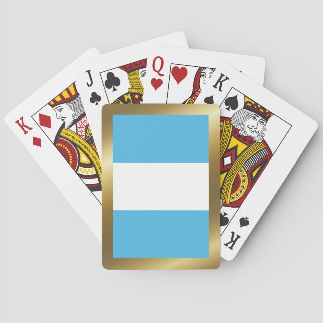 Baralho Cartas de jogar sinalizador da Guatemala (Verso)