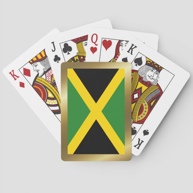 Baralho Cartas de jogar sinalizador da Jamaica (Verso)