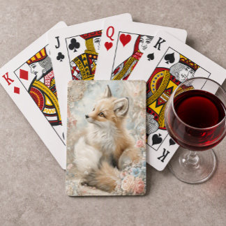 Baralho Cartas de Jogar Soft Pastel Fox & Flores