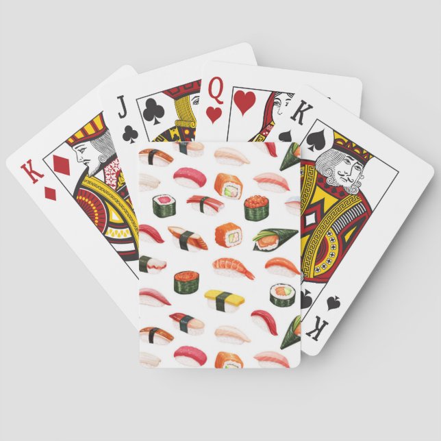 Baralho cartas de jogar sushi (Verso)