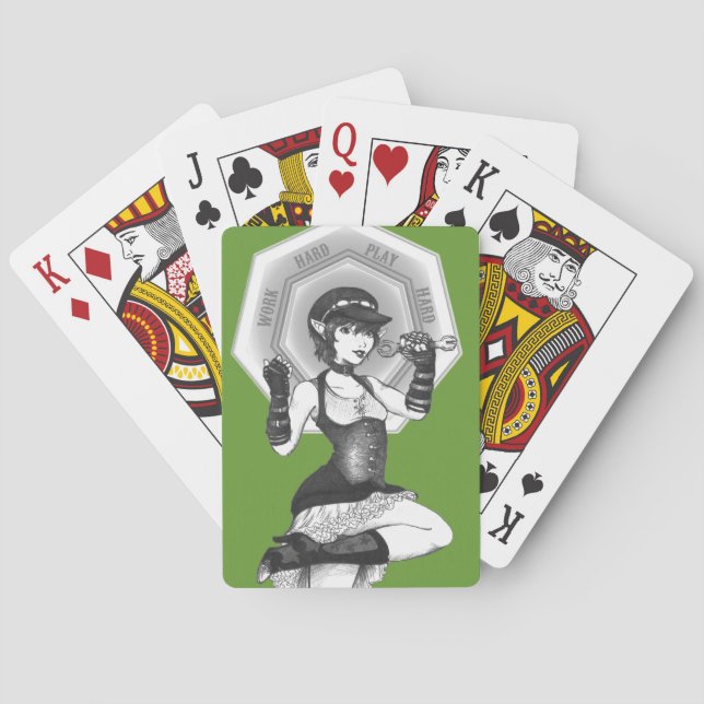 Baralho Cartas de jogar Trabalhe Duro (Verso)