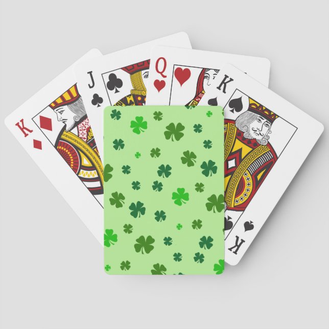 Baralho Cartas de Jogar Trevo Verde Irlandês (Verso)