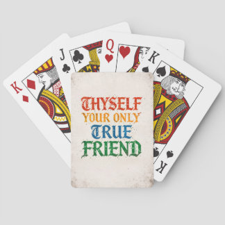 Baralho Cartas de Jogar Tu Mesmo Seu Único Amigo Verdadeir