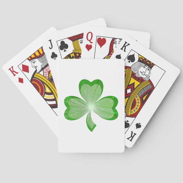 Baralho Cartas de jogo da Shamrock White (Verso)