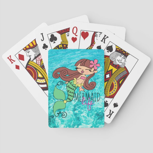 Baralho Cartas de Jogo da Vida de Sereia (Verso)