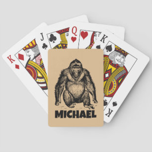 BARALHO CARTAS DE JOGO DE PÔQUER PERSONALIZADAS DE GORILA