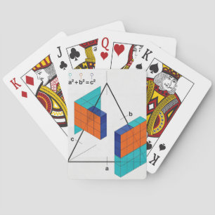 Baralho Cartas de Matemática do Teorema de Pitágoras em 3D