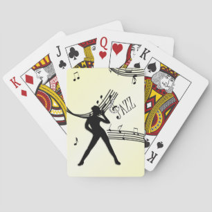 Baralho Cartas de Música Amarela de Dança de Jazz