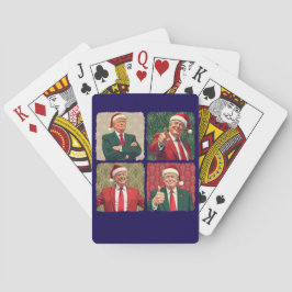 Baralho Cartas de Natal Pop Art de Trump MAGA