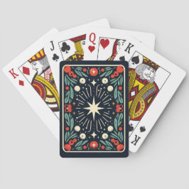Baralho Cartas de Poker de Natal com Folhas de Azevinho e 