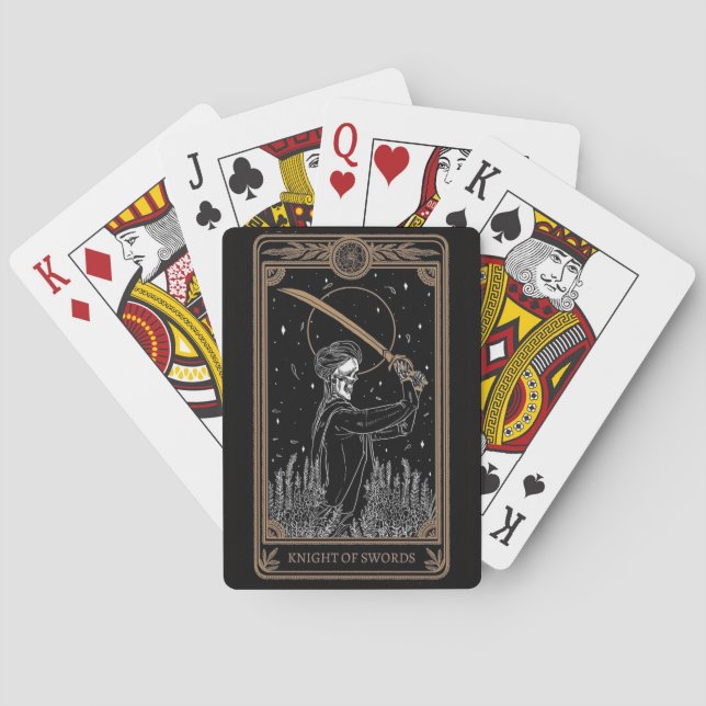 Baralho Cartas de Poker Místicas - Cavaleiro de Espadas Ta (Verso)