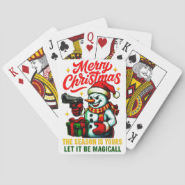 Baralho Cartas de Poker Premium Natal Homem de Neve