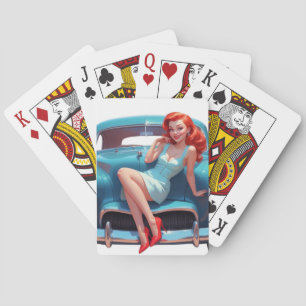 Baralho Cartas de Pôquer Arte Pin-Up