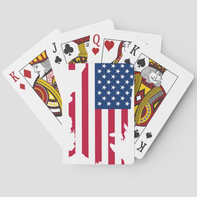 Baralho Cartas de Pôquer da Bandeira Americana (Verso)