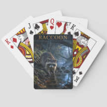 Cartas de pôquer de ANIMAIS do riacho da floresta